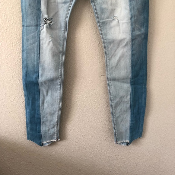 NWT Express Contrast Panel Destroyed Ankle Legging - Picture 5 of 8